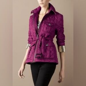 BURBERRY Brit quilted belted utility jacket coat size medium
